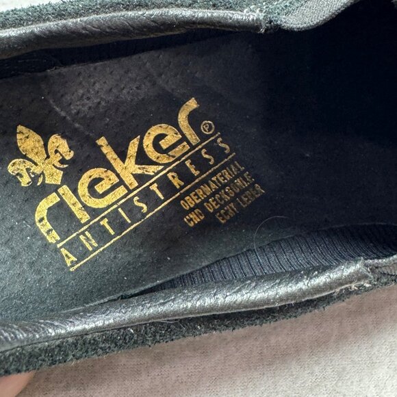 Rieker Womens Black SlipOn Shoes Antistress EU 40  US 9 Antistress Leather Clogs - Picture 4 of 15